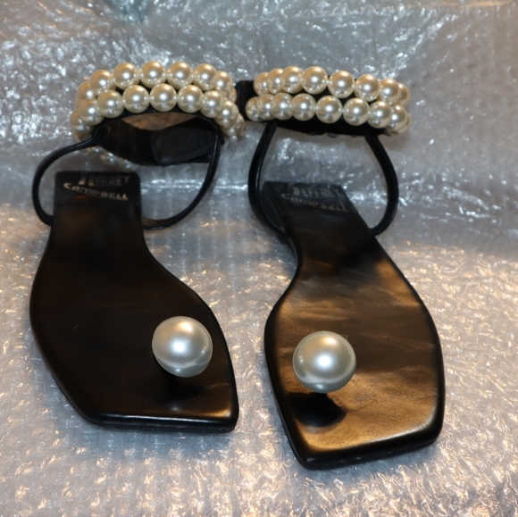 Jeffrey Campbell Chateau Sandals Black Size 9 - Picture 5 of 11